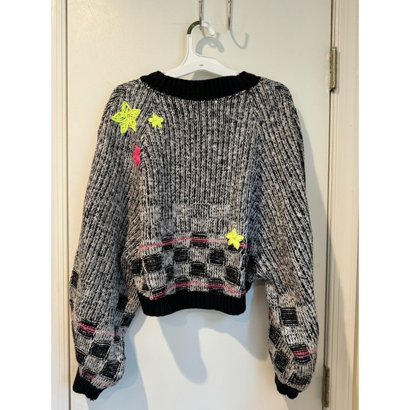 NWT Anthropologie Pilcro Checkerboard Cropped Cardigan Sweater - Picture 7 of 8